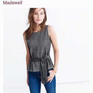 Madewell French Rib Tie Waist Top